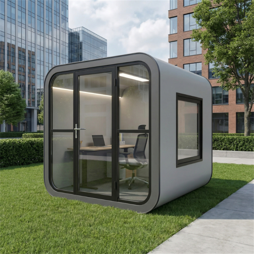 Mini residencia espacial con cápsula insonorizada para dispositivos móviles
