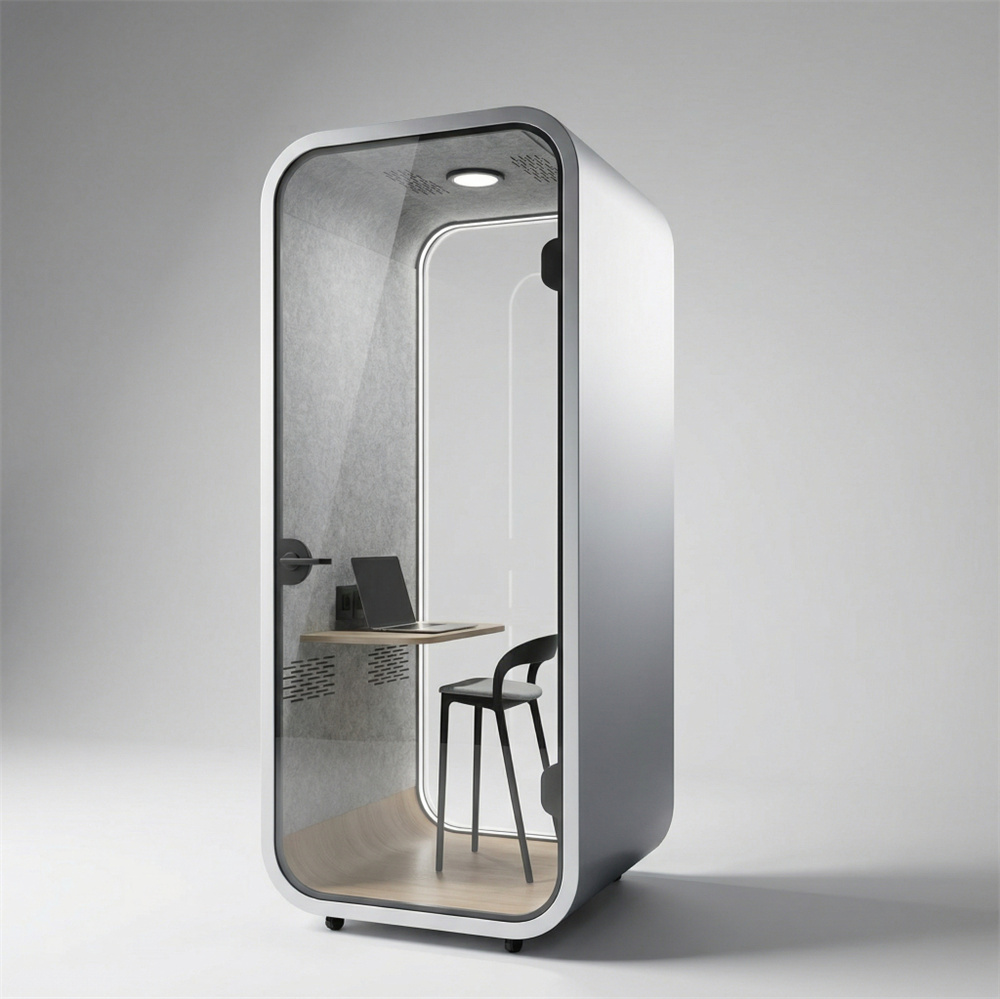 Mini residencia espacial con cápsula insonorizada para dispositivos móviles