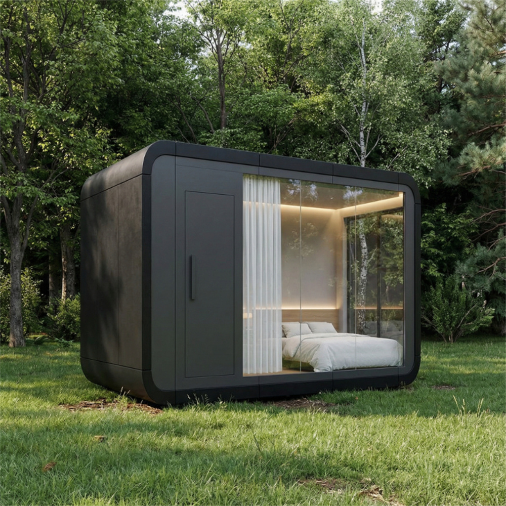 Mini residencia espacial con cápsula insonorizada para dispositivos móviles