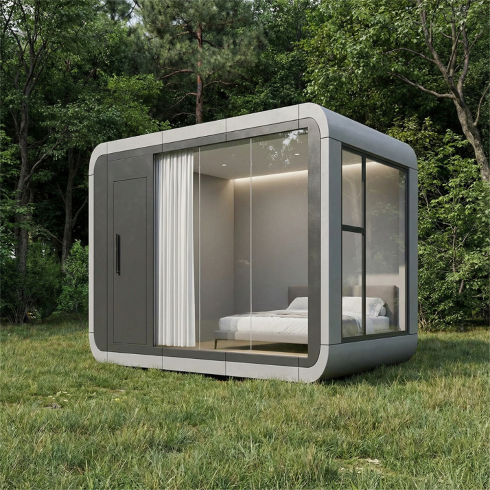 Mini residencia espacial con cápsula insonorizada para dispositivos móviles