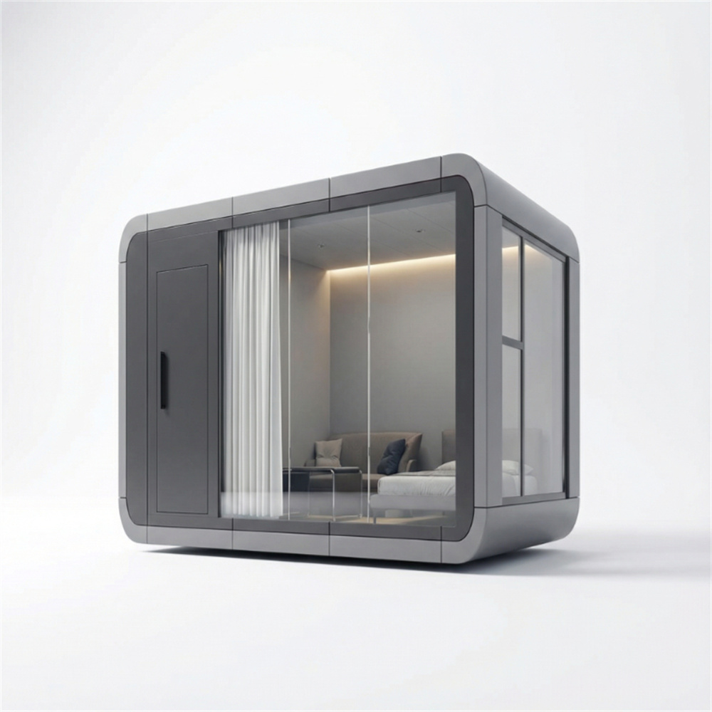 Mini residencia espacial con cápsula insonorizada para dispositivos móviles