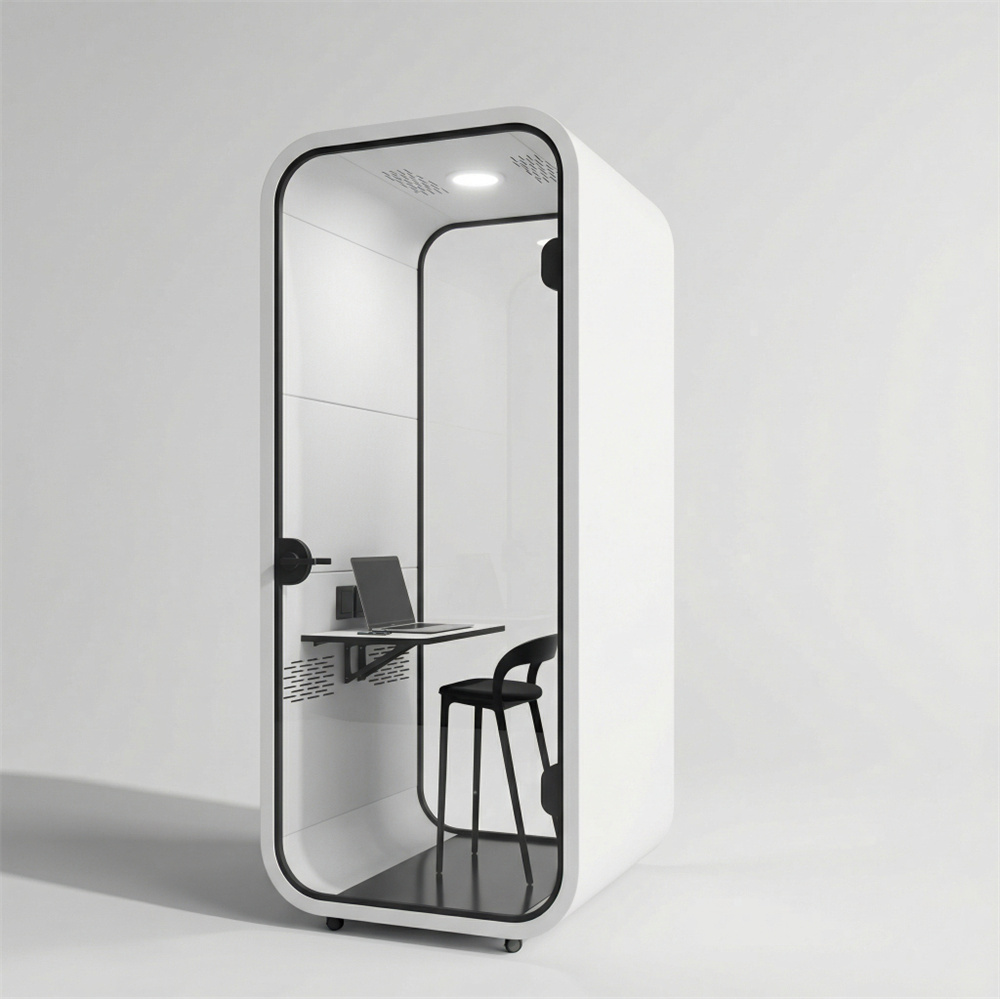 Mini residencia espacial con cápsula insonorizada para dispositivos móviles
