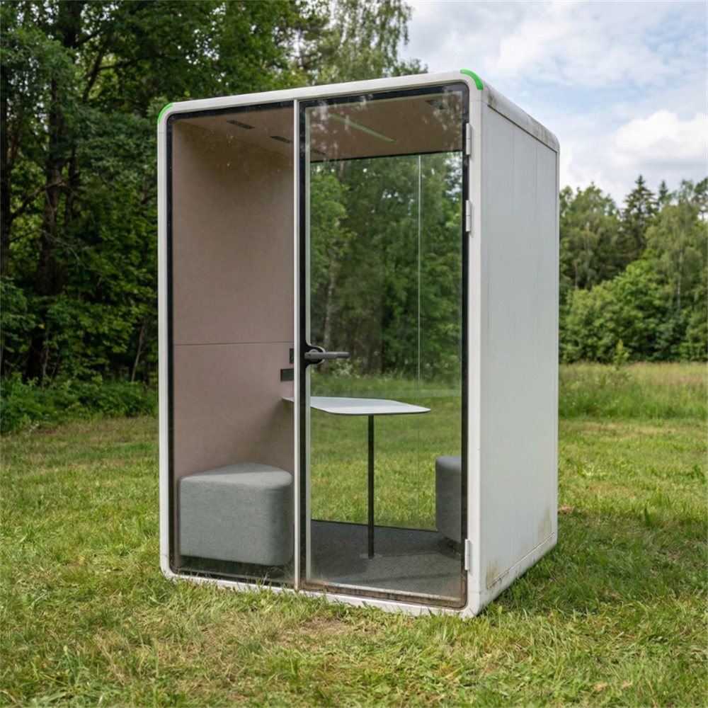 Mini residencia espacial con cápsula insonorizada para dispositivos móviles