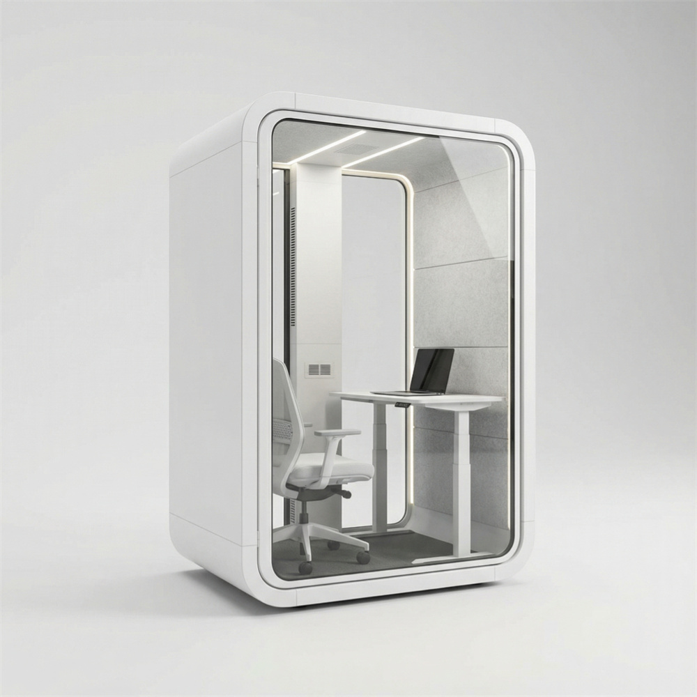 Mini residencia espacial con cápsula insonorizada para dispositivos móviles